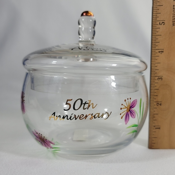 Fenton Artware 50th Anniversary Glass Candy Jar - Picture 7 of 14